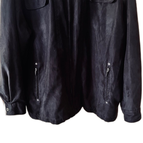 Roundtree and York Outdoors Black Ultra Suede Full zip Casual Jacket 3XT - Picture 4 of 7